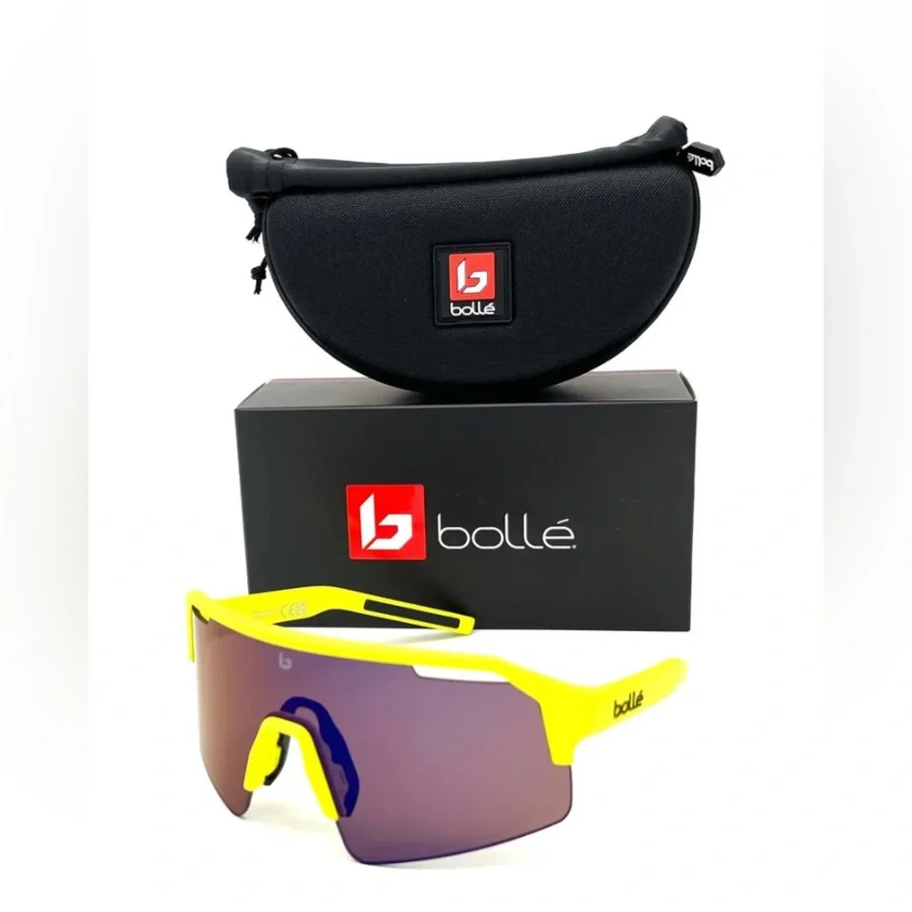 BOLLE C-SHIFTER Acid Yellow Matte / Brown Blue 140mm Sunglasses